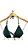 Top Cortininha verde com pedraria UVTRIBE - Imagem 1