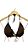 Top Cortininha marrom com pedraria UVTRIBE - Imagem 1