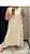Vestido em linho, viscose e poliamida com almoças modelo evasê Bege - Imagem 1