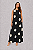 Vestido linha resort em viscose estampa poa com bolso lateral sem manga - Imagem 1