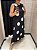 Vestido linha resort em viscose estampa poa com bolso lateral sem manga - Imagem 1