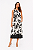 Vestido linha resort em viscose estampa floral com bolso lateral sem manga - Imagem 1