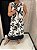 Vestido linha resort em viscose estampa floral com bolso lateral sem manga - Imagem 1