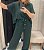 Conjunto Blusa decote V com calça em moletom Verde - TAM GG - Imagem 4