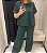 Conjunto Blusa decote V com calça em moletom Verde - TAM GG - Imagem 2