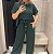 Conjunto Blusa decote V com calça em moletom Verde - TAM GG - Imagem 1