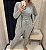 Conjunto Aerolook de 3 Pecas: regata, cardigan e calça em lãzinha cinza - TAM G - Imagem 2