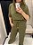 Conjunto de blusa com gola e calca em moletom verde - TAM GG - Imagem 3