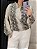 Blusa manga longa animal print tom cinza esverdeado Oversize - Imagem 1