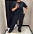 Conjunto em viscose canelada Preto - Imagem 2