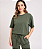Conjunto Blusa com calça em malha textura Verde - Imagem 1