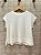 Blusa regata em viscose texturizada cor off white Tam unico - Imagem 2