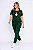 Conjunto blusa manga curta e calça em malha verde Plus Size - Imagem 2