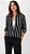 Camisa em visco linho preta com listra branca oversize - Imagem 1