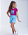 CONJUNTO INFANTIL BLUSA/SHORT MENINA VERDE VERÃO - STITCH LILÁS - Imagem 4