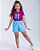 CONJUNTO INFANTIL BLUSA/SHORT MENINA VERDE VERÃO - STITCH LILÁS - Imagem 1