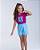 CONJUNTO INFANTIL BLUSA/SHORT MENINA VERDE VERÃO - STITCH LILÁS - Imagem 6