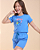 CONJUNTO INFANTIL BLUSA/SHORT MENINA AZUL VERÃO - STITCH GOOD - Imagem 5
