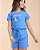 CONJUNTO INFANTIL BLUSA/SHORT MENINA AZUL VERÃO - STITCH GOOD - Imagem 1