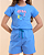 CONJUNTO INFANTIL BLUSA/SHORT MENINA AZUL VERÃO - STITCH GOOD - Imagem 2