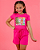 CONJUNTO INFANTIL BLUSA/SHORT MENINA VERÃO - BOBBIE GOODS PINK. - Imagem 1
