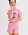 CONJUNTO INFANTIL BLUSA/SHORT MENINA VERÃO - MINNIE CORAÇÕES ROSA CLARO. - Imagem 2