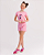 CONJUNTO INFANTIL BLUSA/SHORT MENINA VERÃO - MINNIE CORAÇÕES ROSA CLARO. - Imagem 1
