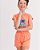 CONJUNTO INFANTIL BLUSA/SHORT MENINA VERÃO - STITCH LARANJA. - Imagem 2