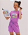 CONJUNTO INFANTIL BLUSA/SHORT MENINA VERÃO - URSINHO JANELA LILÁS. - Imagem 1