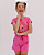 CONJUNTO INFANTIL BLUSA/SHORT MENINA VERÃO - URSINHO BOBBIE GOODS ROSA. - Imagem 2