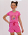 CONJUNTO INFANTIL BLUSA/SHORT MENINA VERÃO - URSINHO BOBBIE GOODS ROSA. - Imagem 4