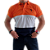 Polo masculina manga curta listrada laranja Yellow Brasil - Imagem 5