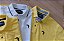 Kit 3 polos masculinas manga curta Yellow Brasil 1 polo listrada 1 polo branca 1 polo amarela - Imagem 2