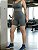 Short Cintura Alta Modeladora Fitness Cinza Mescla - Imagem 2