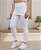 Calça Legging com Saia Embutida Tapa Bumbum Branca Sem Pezinho - Imagem 2
