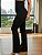 Calça Legging Flare Bailarina Cintura Modeladora Preta - Imagem 2