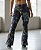 Calça Legging Feminina Flare Bailarina Estampada Rabiscos de Neon - Imagem 1