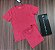 Camiseta Acostamento Básica Lobo Grande - Cor Vermelho Hibisco - Imagem 1