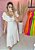 Vestido mídi Laise branco - Imagem 1