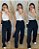 Calça pantalona preta dois botões - Imagem 1
