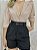 Camisa feminina alongada bege - Imagem 1