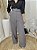 Calça pantalona cinza alfaiataria com cinto - Imagem 2
