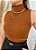 Blusa modelo garrafinha em tricot caramelo - Imagem 1