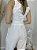 Conjunto alfaiataria calça pantalona e cropped branco - Imagem 2