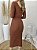Vestido canelado anarruga marrom - Imagem 2