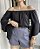 Blusa ciganinha manga flare preto - Imagem 1