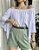 Blusa ciganinha manga flare branco - Imagem 1
