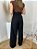 Pantalona com cinto em alfaiataria elegante preto - Imagem 3