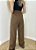 Calça pantalona alfaiataria com cinto marrom - Imagem 3