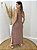 Vestido Moletinho Básico Midi Marrom claro - Imagem 4